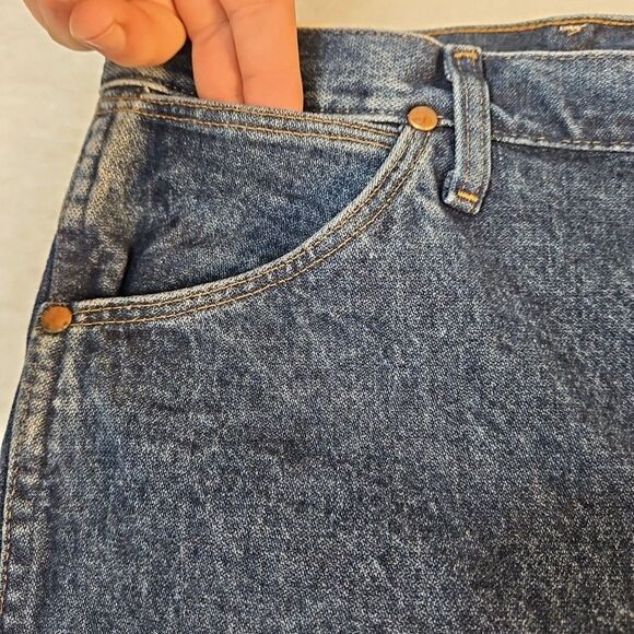 Men's‎ Rigid Wrangler Cowboy Cut 13MWZ Original Fit Jeans - Rigid Indigo 52x32 - Picture 2 of 9